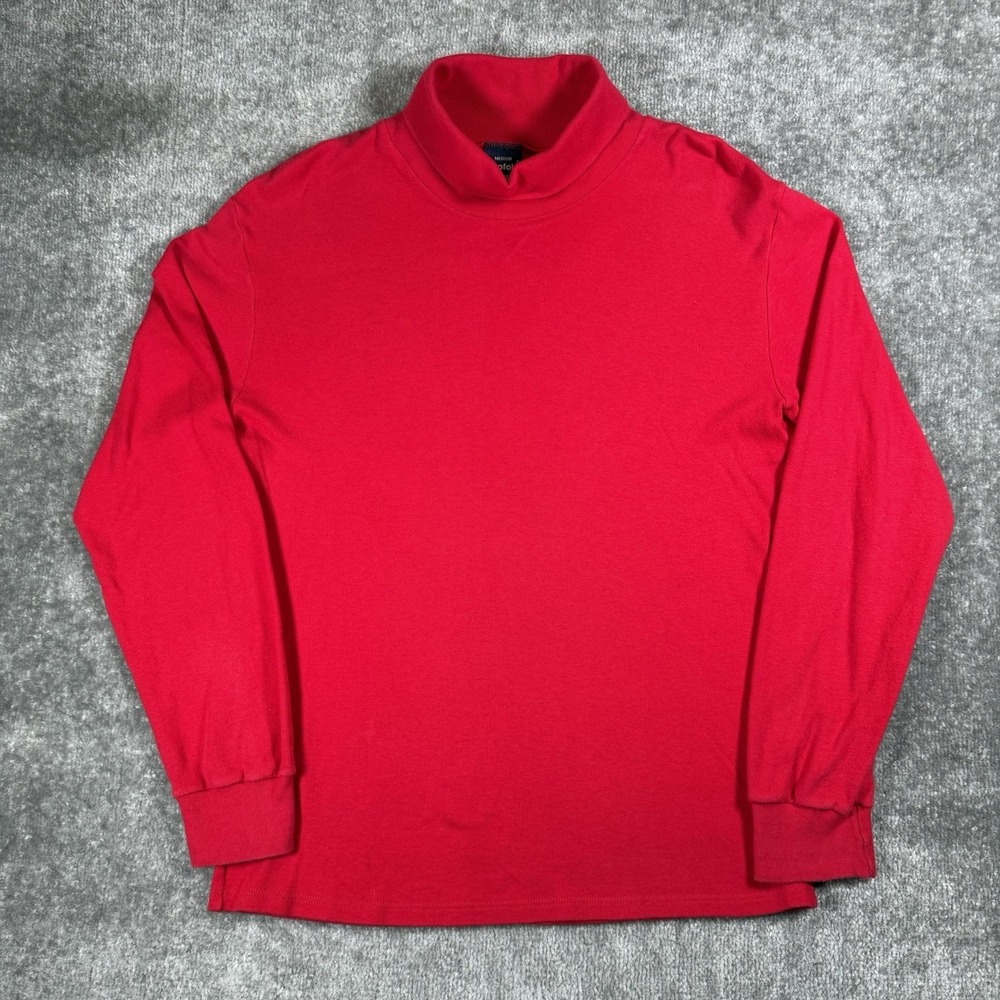 Vintage Duofold Turtleneck Men's Medium Red Long Sleeve Cotton USA Made